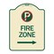 Signmission No Parking Symbol and Right Arrow Heavy-Gauge Aluminum Architectural Sign, 24" x 18", TG-1824-24654 A-DES-TG-1824-24654 - alternate 1